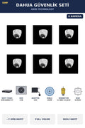 Dahua 6 Kameralı 5MP Güvenlik Kamera Seti 5MP Full Color Sesli Dome İç Mekan 1TB ~7 Gün Kayıt
