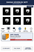 Dahua 6 Kameralı 5MP UPS'li Güvenlik Kamera Seti 5MP Full Color Sesli Dome İç Mekan 2TB