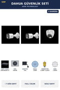 Dahua 3 Kameralı 5MP Güvenlik Kamera Seti 5MP Full Color Sesli Dome+Bullet 500GB ~7 Gün Kayıt