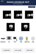 Dahua 5 Kameralı 5MP Güvenlik Kamera Seti 5MP Full Color Sesli Dome+Bullet 1TB ~9 Gün Kayıt
