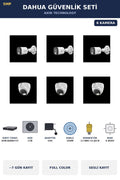 Dahua 6 Kameralı 5MP Güvenlik Kamera Seti 5MP Full Color Sesli Dome+Bullet 1TB ~7 Gün Kayıt