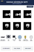 Dahua 6 Kameralı 5MP Güvenlik Kamera Seti 5MP Full Color Sesli Dome+Bullet 2TB ~15 Gün Kayıt