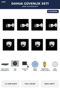 Dahua 8 Kameralı 5MP Güvenlik Kamera Seti 5MP Full Color Sesli Dome+Bullet 2TB ~11 Gün Kayıt