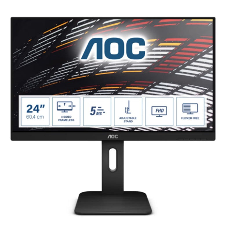 AOC 23.8 24P1 IPS 5MS 60MHZ 1XVGA 1XHDMI 1XDP 1XDVI FHD 1920X1080 USB3.0 HOPARLÖR ÇERÇEVESİZ YÜKSEKL