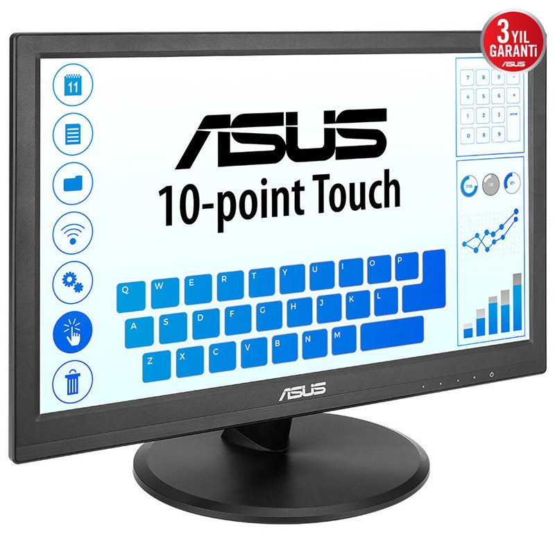 ASUS 15.6 VT169HE IPS 5MS 60MHZ 1XVGA 1XHDMI FHD 1920X1080 DOKUNMATİK EKRAN FLICKER FREE ÇERÇEVESİZ