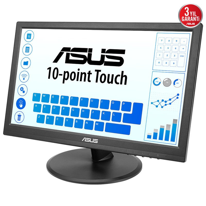 ASUS 15.6 VT169HE IPS 5MS 60MHZ 1XVGA 1XHDMI FHD 1920X1080 DOKUNMATİK EKRAN FLICKER FREE ÇERÇEVESİZ