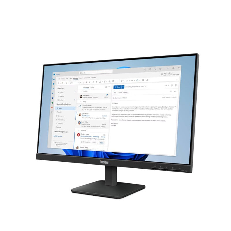 LENOVO 23.8 S24-4E THINKVISION 64B5KAT1TK 4MS 100HZ HDMI+VGA WLED MONITOR