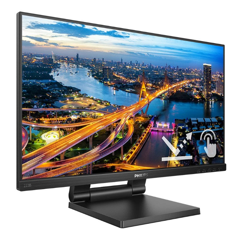 PHILIPS 21.5 222B1TC/00 IPS 4MS 75MHZ 1XVGA 1XHDMI 1XDP 1XUSB 3.2 FHD 1920X1080 HOPARLÖR DOKUNMATİK