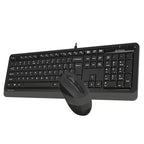 A4 TECH F1010 Q USB GRİ MM KABLOLU KLAVYE MOUSE SET