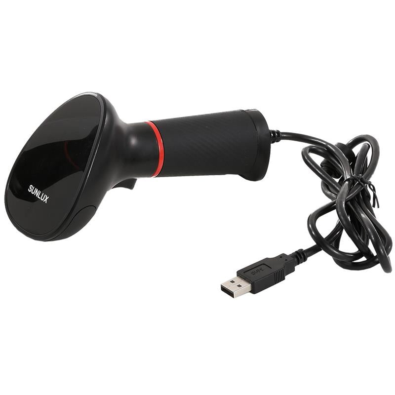 SUNLUX XL-3610 2D KAREKOD KABLOLU USB BARKOD OKUYUCU + AYAK