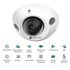 Tplink-Vigi TP-LINK VIGI C230I MINI 3MP 2.8MM LENS 30 METRE IR LED İNSAN/ARAÇ ALGILAMA DAHİLİ MİKROF