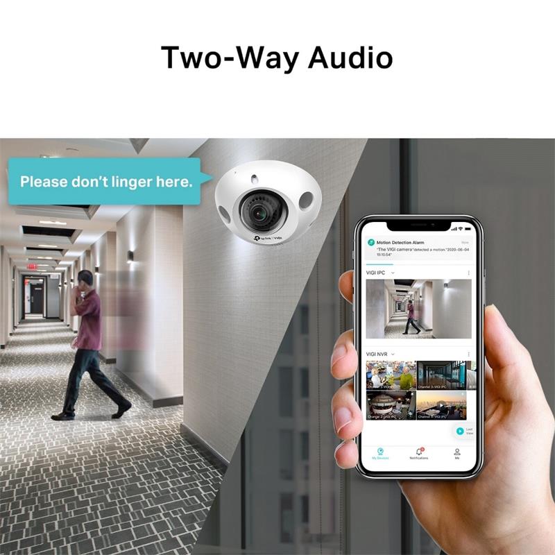 Tplink-Vigi TP-LINK VIGI C230I MINI 3MP 2.8MM LENS 30 METRE IR LED İNSAN/ARAÇ ALGILAMA DAHİLİ MİKROF