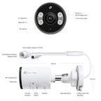 Tplink-Vigi TP-LINK VIGI C355 5MP 2.8MM LENS 30 METRE 7/24 FULL COLOR İNSAN/ARAÇ ALGILAMA DAHİLİ MİK