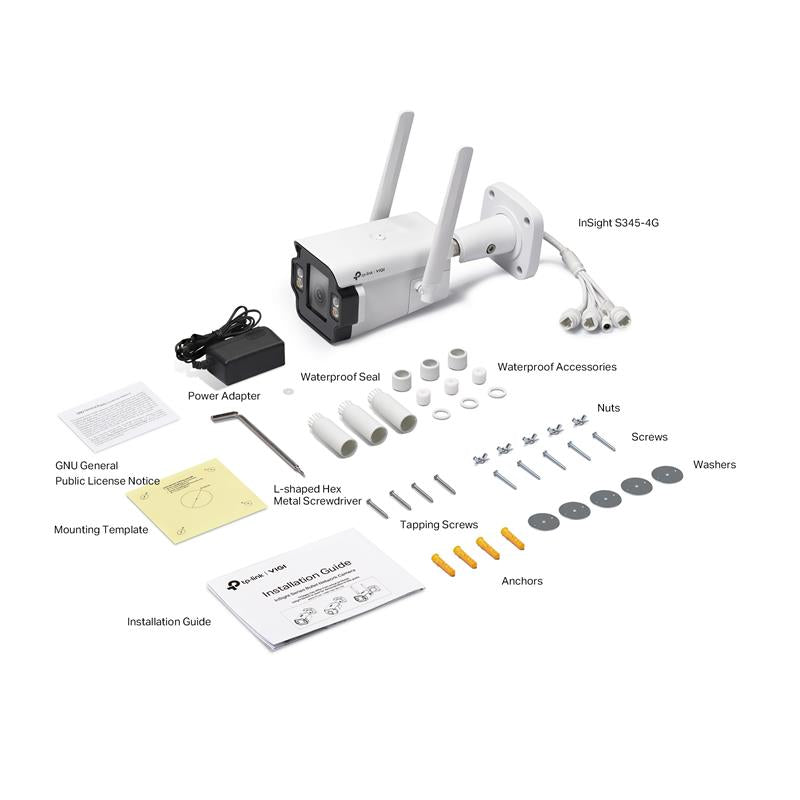 Tplink-Vigi TP-LINK VIGI INSIGHT S345-4G 4MP 4MM LENS 50 METRE IR 30 METRE FULL COLOR İNSAN/ARAÇ ALG