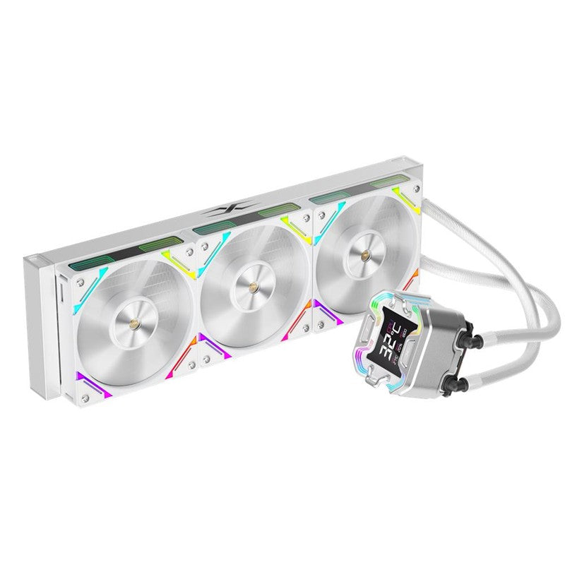1ST PLAYER X STARSHIP E X360E MM BEYAZ ARGB DİJİTAL EKRAN AM5 / LGA 1851 İŞLEMCİ SIVI SOĞUTUCU