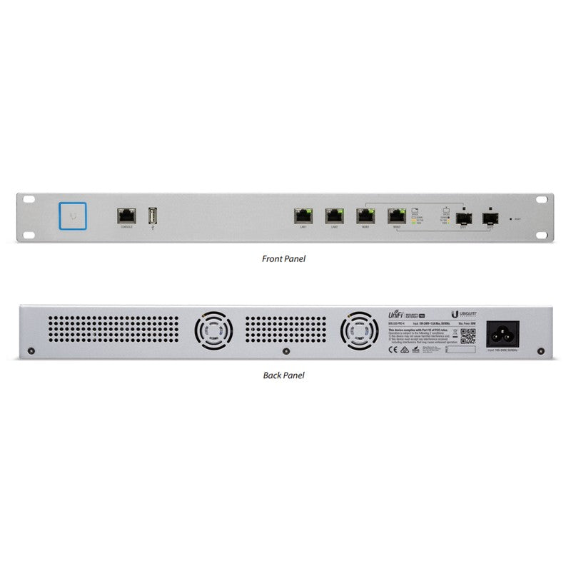 UBNT UBIQUITI USG-PRO-4 2 PORT GIGABIT+2PORT 1GB SFP WAN PORT CONSOLE PORT RACKMOUNT ENTERPRISE GATE