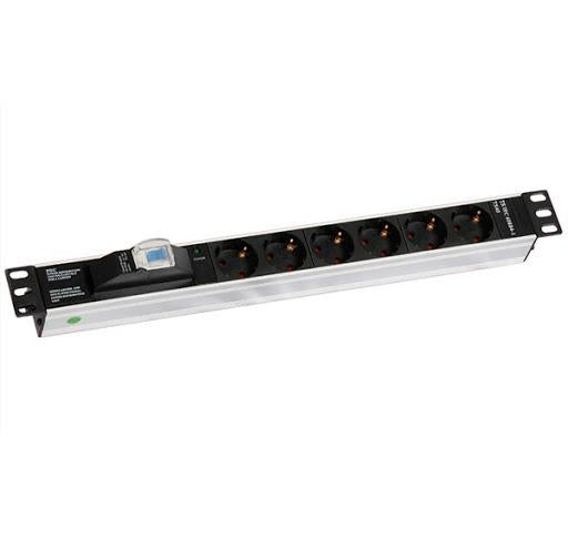 URANIUM 6 LI PDU 1U 1X16 SİGORTA 3X1.5MT KABLO ALÜMİNYUM RACKMOUNT GRUP PRİZ