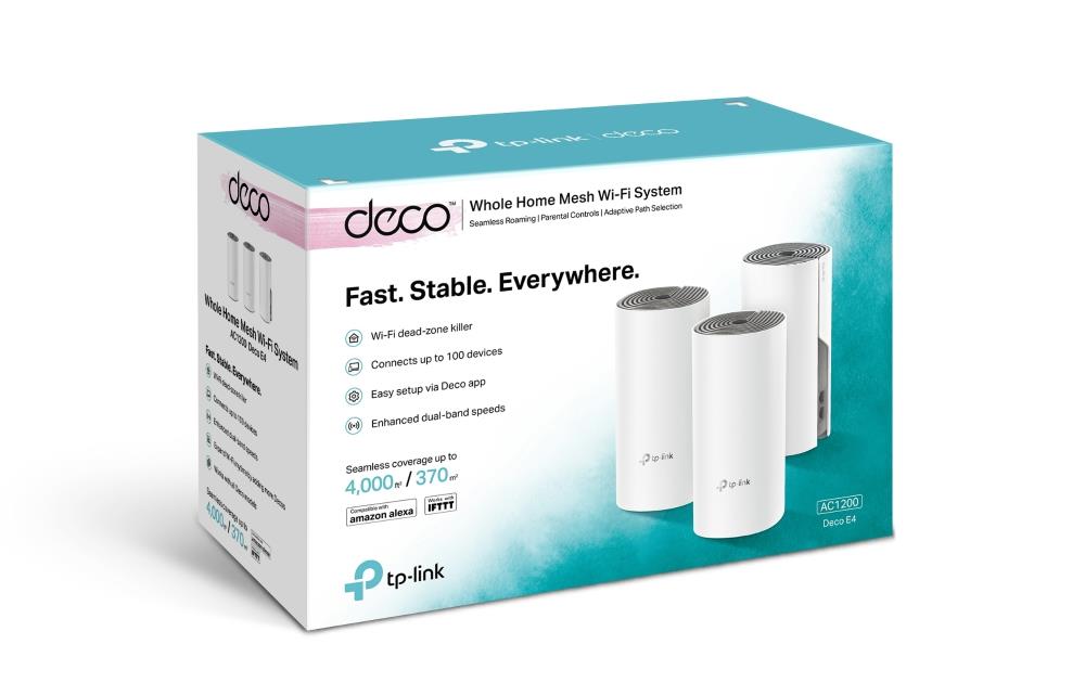 TP-LINK DECO E4 1200MBPS MESH WI-FI SİSTEMİ (ÜÇLÜ)