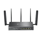 TP-LINK OMADA ER706W-4G AX3000 1XGIGABIT SFP WAN/LAN PORT 1XGIGABIT RJ45 WAN PORT 4XGIGABIT WAN/LAN