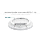 TP-LINK OMADA EAP723 1 PORT 2.5GB POE 2.4/5GHZ 3.6 GBPS BE3600 WIFI7 MIMO TAVAN TİPİ CLOUD ACCESS PO