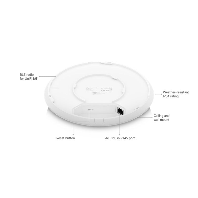 UBNT UBIQUITI U6-PRO 2.4/5GHZ DUALBAND WIFI6 4X4 MU-MIMO 5.3GBPS İÇ ORTAM TAVAN TİPİ ACCESS POINT(AD