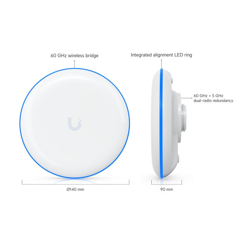 UBNT UBIQUITI UBB 2.4/5/60GHZ WIFI5 2X2 MIMO 500 METRE PTP DIŞ ORTAM ACCESS POINT(ADAPTÖRLÜ)
