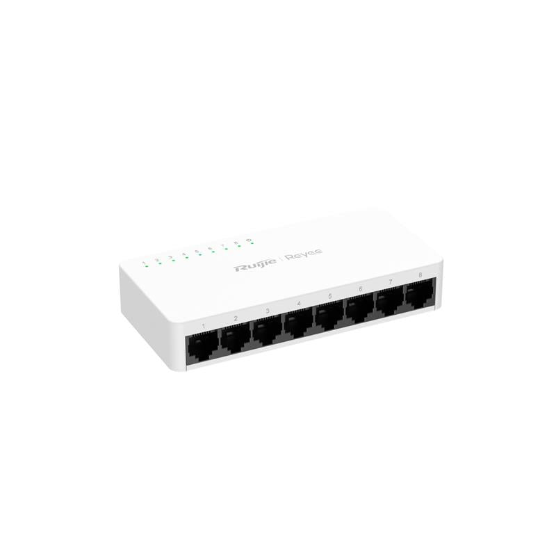RUIJIE REYEE RG-ES08G-L 8 PORT GIGABIT TAK CALIŞTIR PLASTİK KASA SWITCH