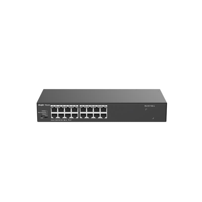 RUIJIE REYEE RG-ES116G-L 16 PORT GIGABIT METAL KASA RACKMOUNT SWITCH