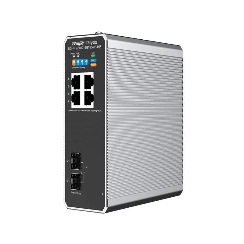 RUIJIE REYEE RG-NIS2100-4GT2SFP-HP 4 PORT GIGABIT+ 2XGB SFP UPLINK 120W POE CLOUD YÖNETİLEBİLİR ENDÜ