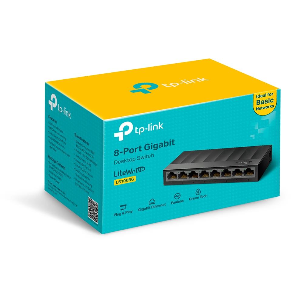 TP-LINK LS1008G 8 PORT 10/100/1000 GIGABIT PLASTİK KASA SWITCH