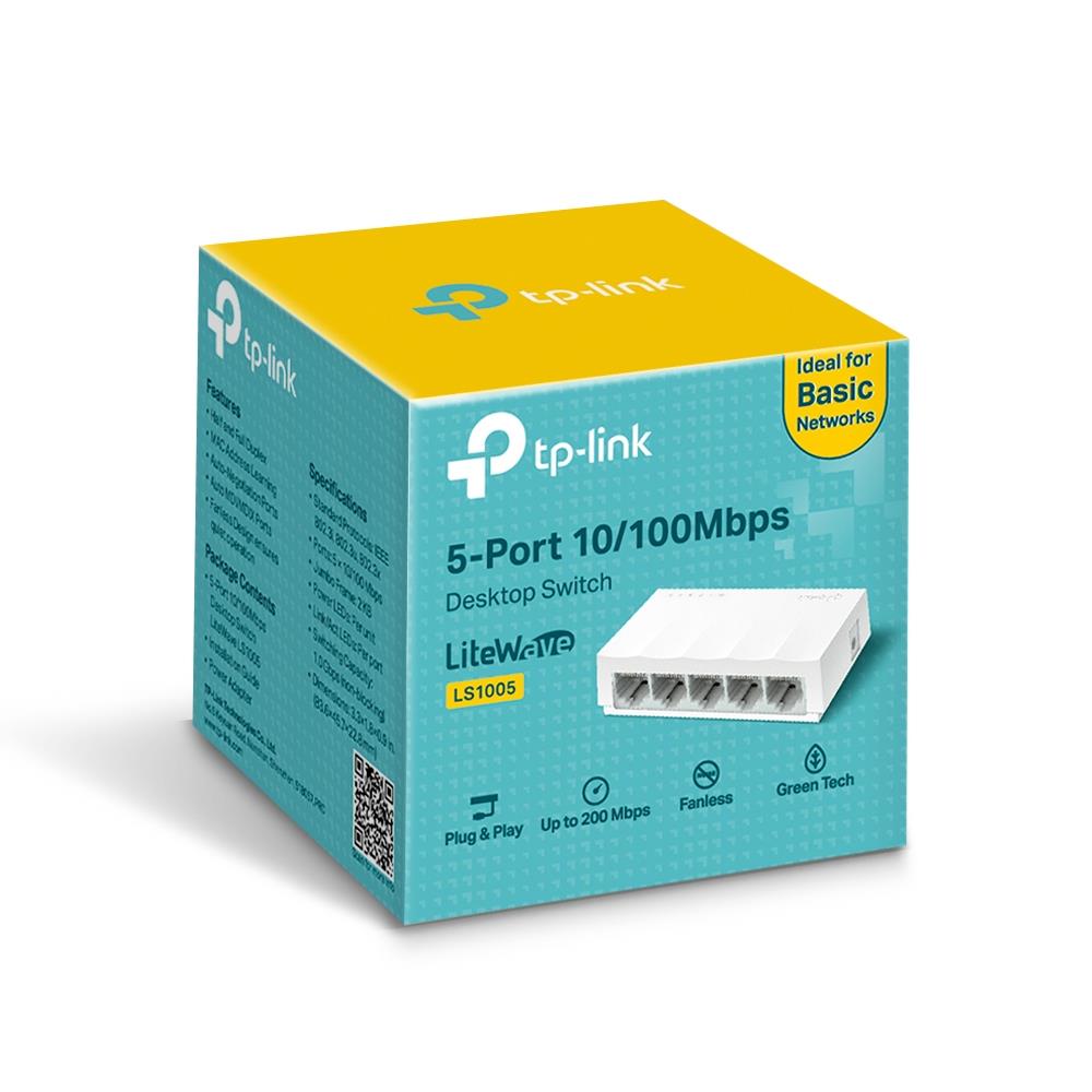 TP-LINK LS1005 5 PORT 10/100 PLASTİK KASA SWITCH