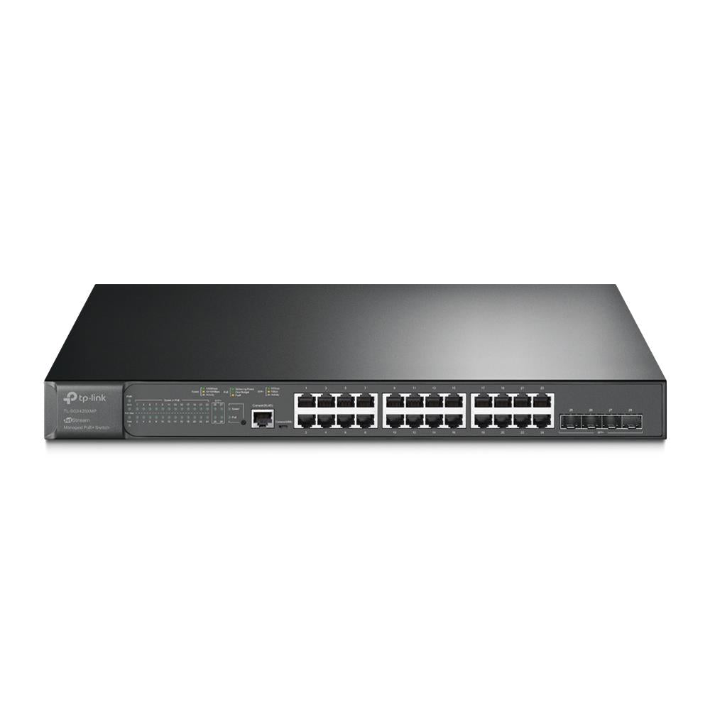 TP-LINK OMADA TL-SG3428XMP 24 PORT GIGABIT + 4X10GB SFP UPLINK YÖNETİLEBİLİR 384W POE RACKMOUNT SWIT