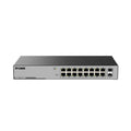 D-LINK DGS-F1016P 16 PORT GIGABIT 2X1GB SFP YÖNETİLEMEZ 250W POE SWITCH