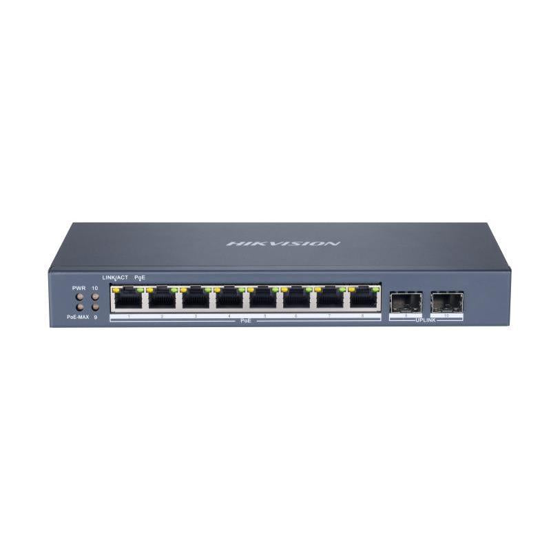 HIKVISION DS-3E1510P-SI 8 PORT GIGABIT+2 PORT GIGABIT SFP UPLINK 110W 300 METRE POE L2 SMART YÖNETİL