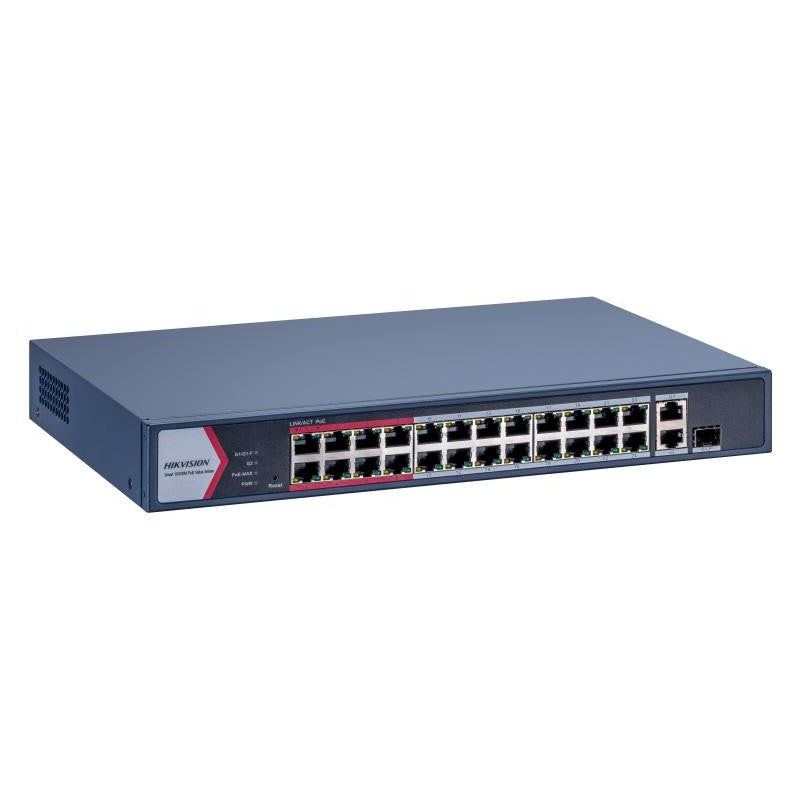 HIKVISION DS-3E1326P-EI/M 24 PORT 10/100+2X1GB RJ45/SFP UPLINK COMBO 230W 300 METRE POE YÖNETİLEBİLİR RACKMOUNT SWITCH