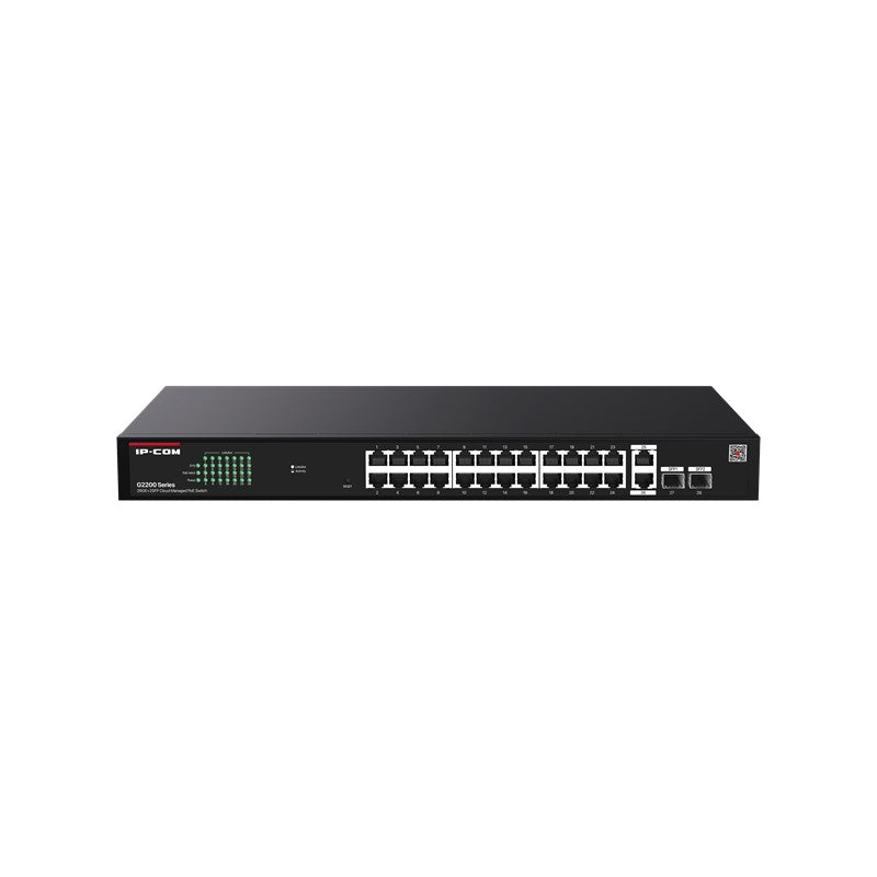 IP-COM G2228P-24-410W 24 PORT GIGABIT+2XRJ45/SFP UPLINK 370W POE CLOUD YÖNETİLEBİLİR RACKMOUNT SWITC