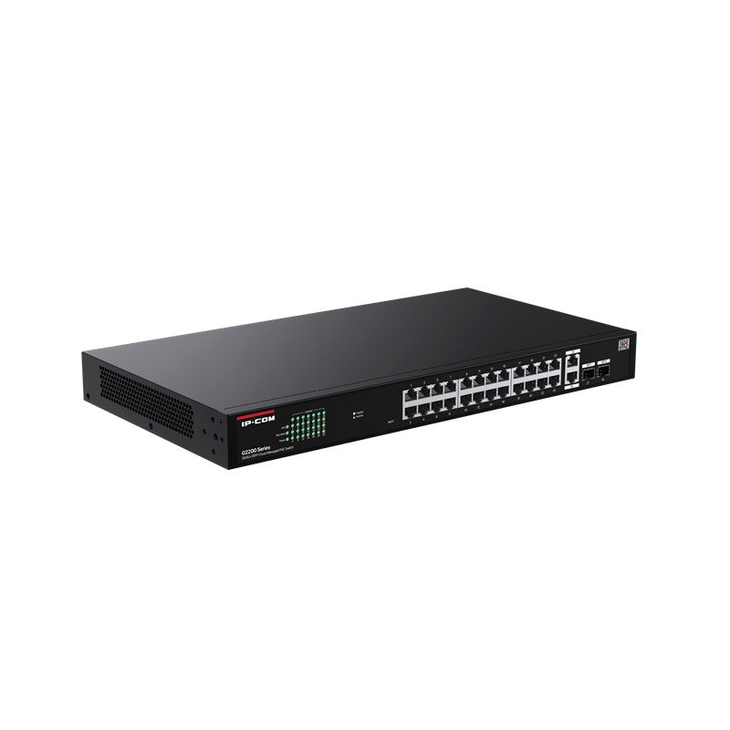 IP-COM G2228P-24-410W 24 PORT GIGABIT+2XRJ45/SFP UPLINK 370W POE CLOUD YÖNETİLEBİLİR RACKMOUNT SWITC