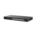 RUIJIE REYEE RG-ES126FGS-LP 24 PORT 10/100 + 2X RJ45 /1X1GB SFP UPLINK COMBO 180W POE RACKMOUNT SWIT
