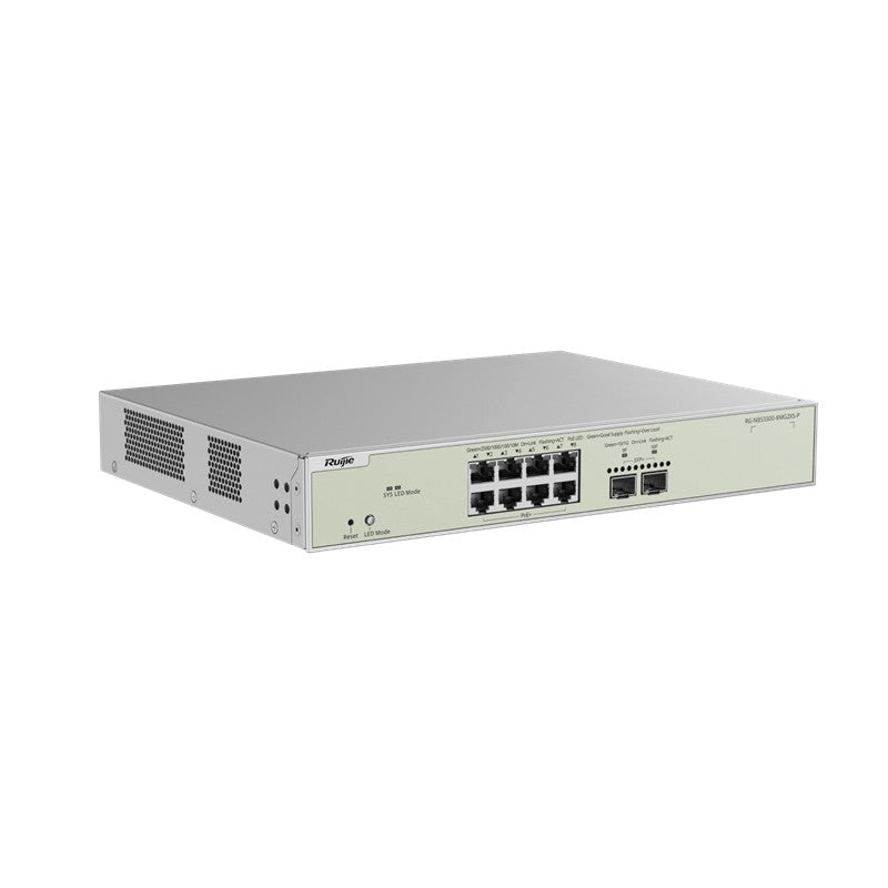 RUIJIE REYEE RG-NBS3300-8MG2XS-P 8 PORT 2.5GB 240W POE+2 PORT 10GB SFP+ L2+ CLOUD YÖNETİLEBİLİR RACK