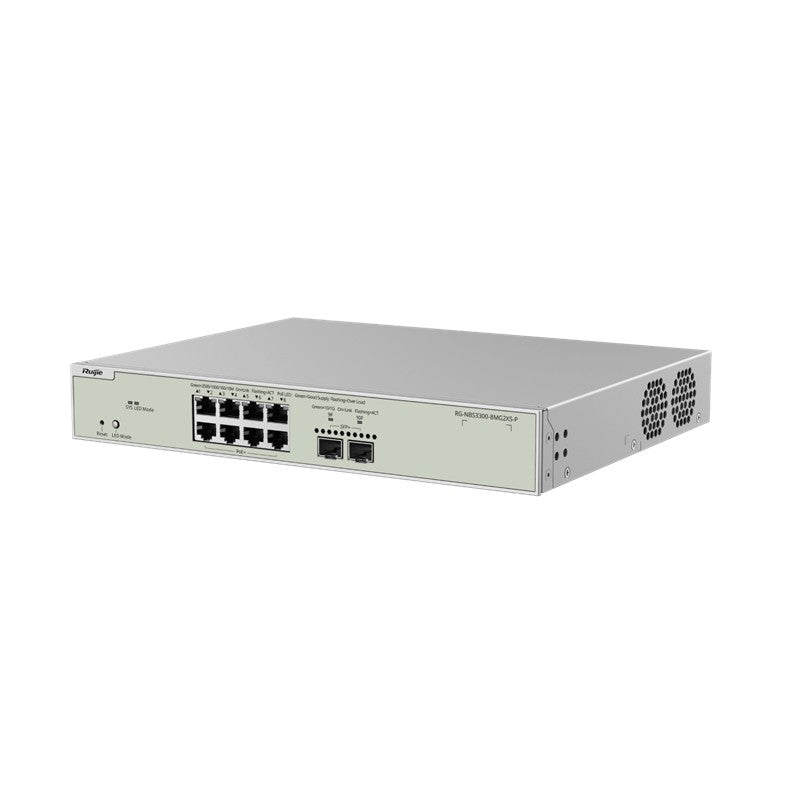 RUIJIE REYEE RG-NBS3300-8MG2XS-P 8 PORT 2.5GB 240W POE+2 PORT 10GB SFP+ L2+ CLOUD YÖNETİLEBİLİR RACK