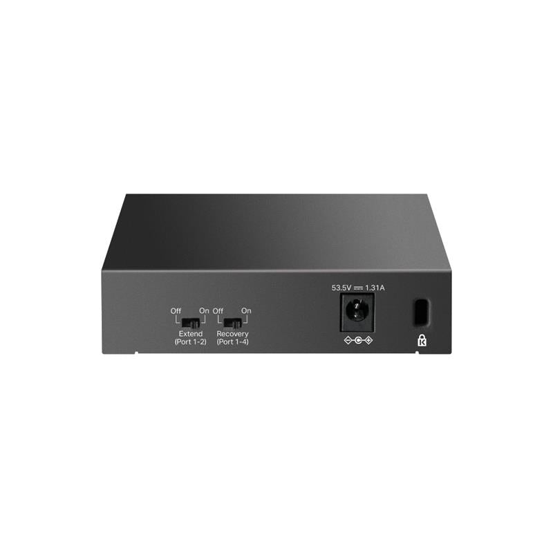 TP-LINK LS105GP 4 PORT GIGABIT + 1 PORT RJ45 UPLINK POE 65W 250 METRE POE MESAFE METAL KASA SWITCH