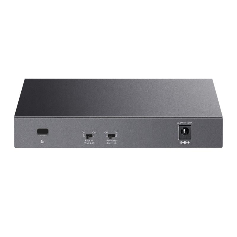 TP-LINK LS108GP 8 PORT GIGABIT + RJ45 62W 250 METRE POE MESAFE METAL KASA