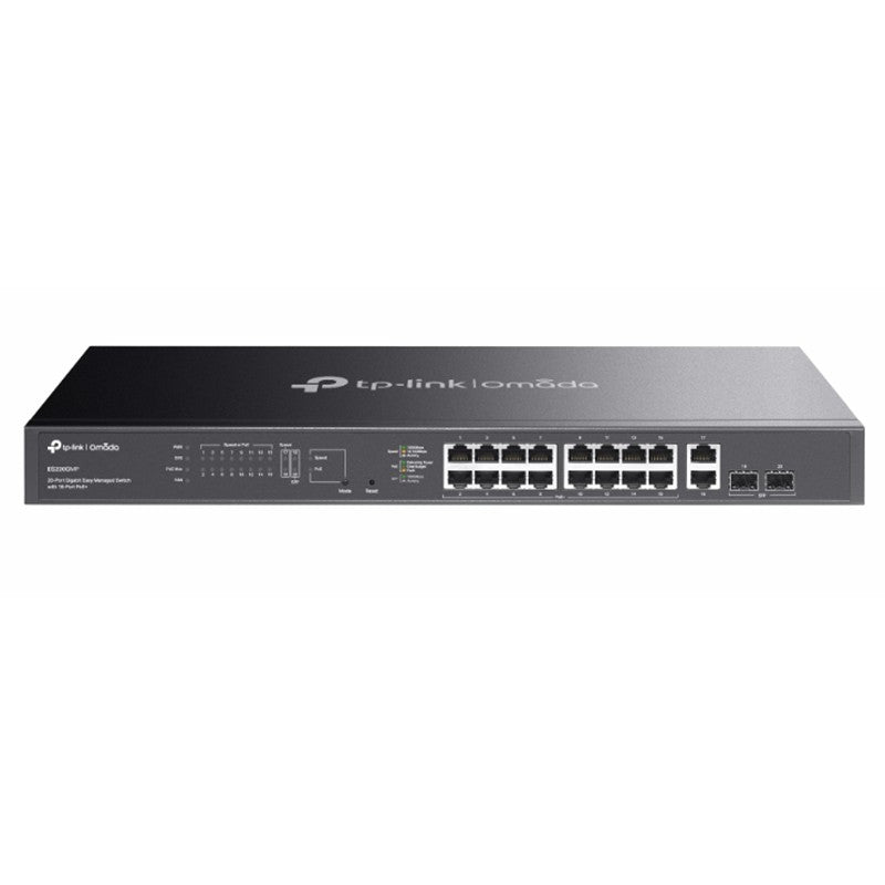 TP-LINK OMADA ES220GMP 16 PORT GIGABIT + 2XGB SFP+2XGB RJ45 UPLINK CLOUD L2 YÖNETİLEBİLİR 250W POE R