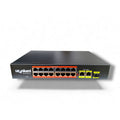 URANIUM POE-1621SFP-200W 16 PORT 10/100+2XGIGABIT RJ45+1XSFP UPLINK 250 METRE POE RACKMOUNT SWITCH (