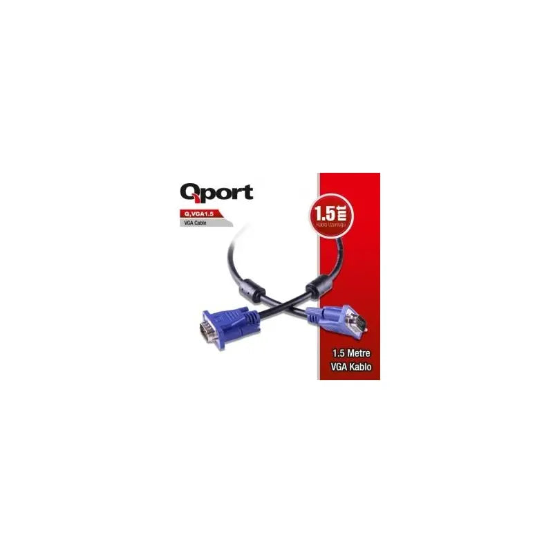 Flaxes QPORT Q-VGA1.5 15 PIN FILTRELI VGA KABLO 1.5MT