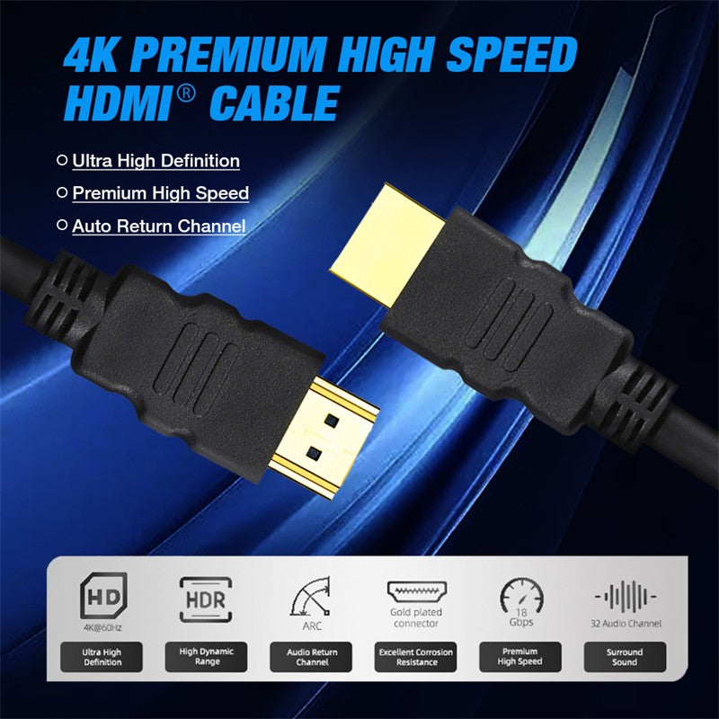SENSEI S-LN19015 4K 2.0V 60HZ 1.5 METRE ALTIN UCLU 19+1 HDMI KABLO