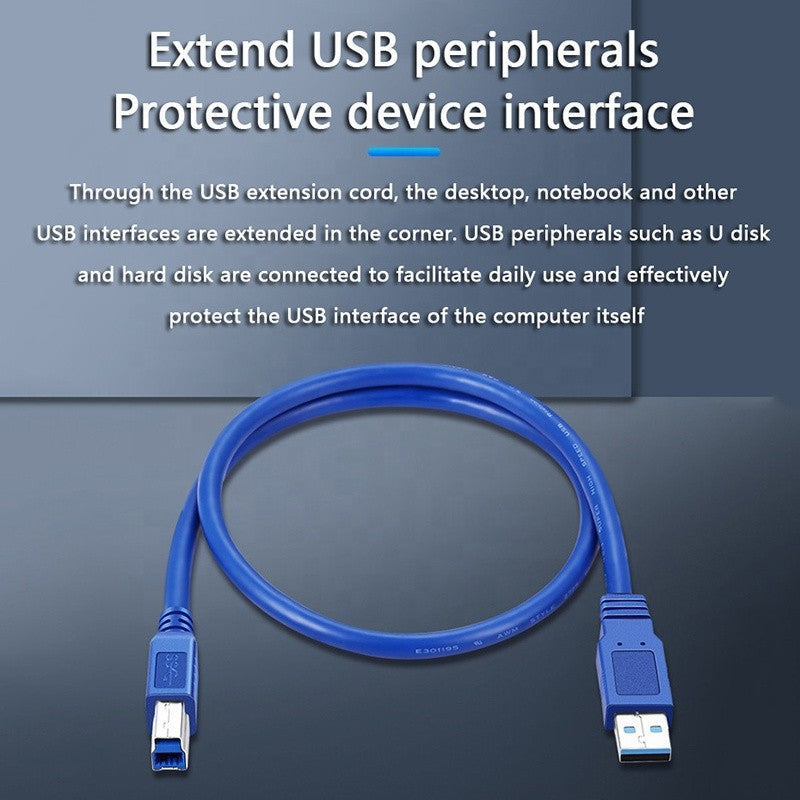 SENSEI SP-U3RBL030 3 METRE USB 3.0 AM-BM DATA KABLOSU