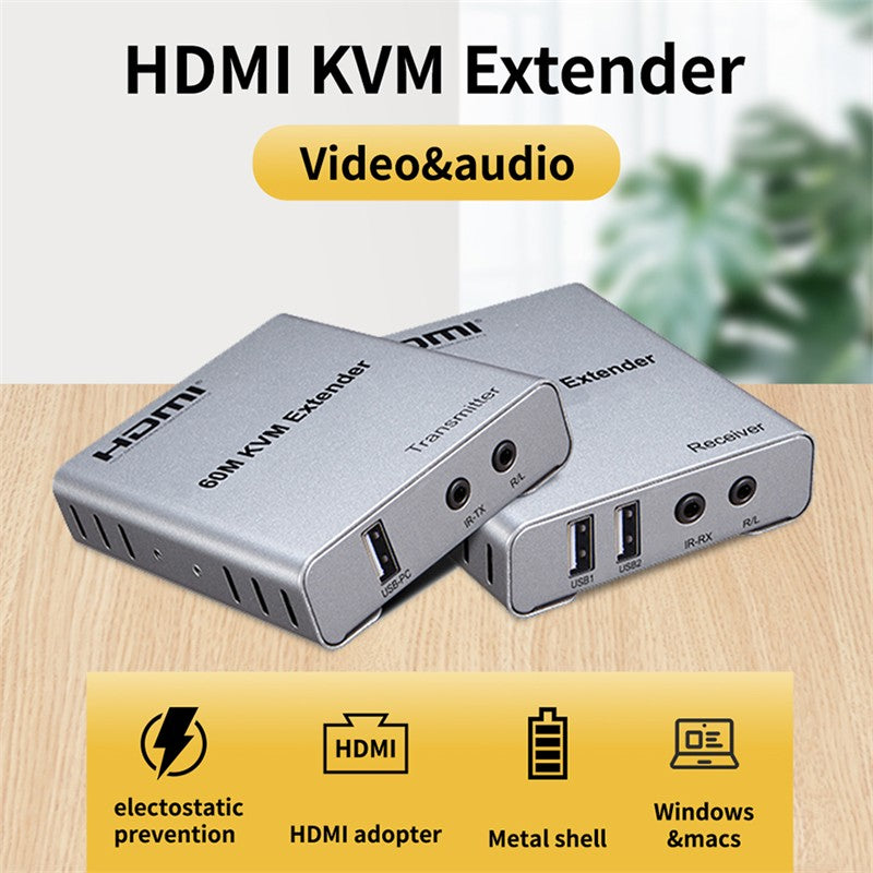 SENSEI HDTV-EXTENTION 60 METRE 1080P CAT6 KVM EXTENDER (HDMI-USB-IR-AUDIO)