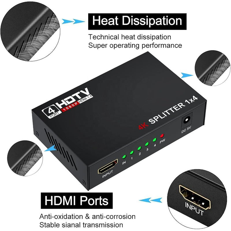 SENSEI SP-HD SPLITTER/1-4 1 GİRİŞ 4 ÇIKIŞ 1080P V1.4 HDMI SPLITTER