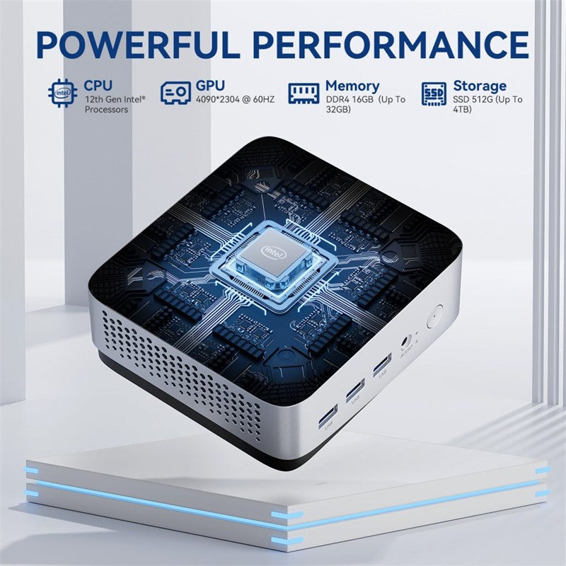LEADERHUB LP5C I5-12450H 16GB 512SSD WIN11 PRO MINI PC GÜMÜŞ